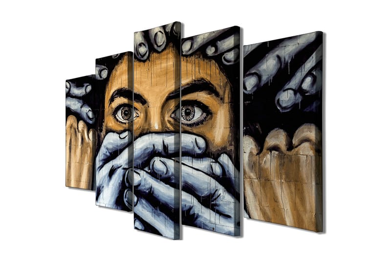 Dekorativ Canvasbilde 5 Deler - Flerfarget - Innredning - Bilder & kunst - Lerretsbilder