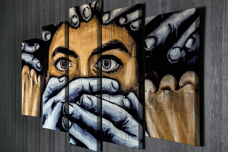 Dekorativ Canvasbilde 5 Deler - Flerfarget - Innredning - Bilder & kunst - Lerretsbilder