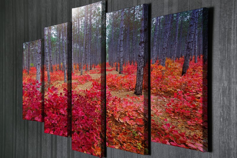 Dekorativ Canvasbilde 5 Deler - Flerfarget - Innredning - Bilder & kunst - Lerretsbilder