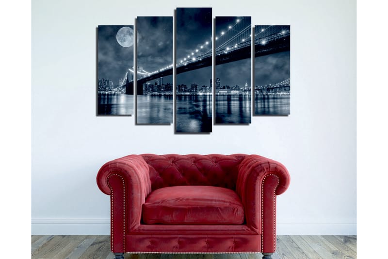 Dekorativ Canvasbilde 5 Deler - Flerfarget - Innredning - Bilder & kunst - Lerretsbilder