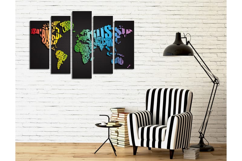 Dekorativ Canvasbilde 5 Deler - Flerfarget - Innredning - Bilder & kunst - Lerretsbilder