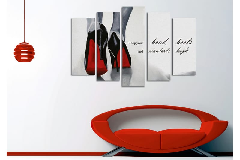 Dekorativ Canvasbilde 5 Deler - Flerfarget - Innredning - Bilder & kunst - Lerretsbilder