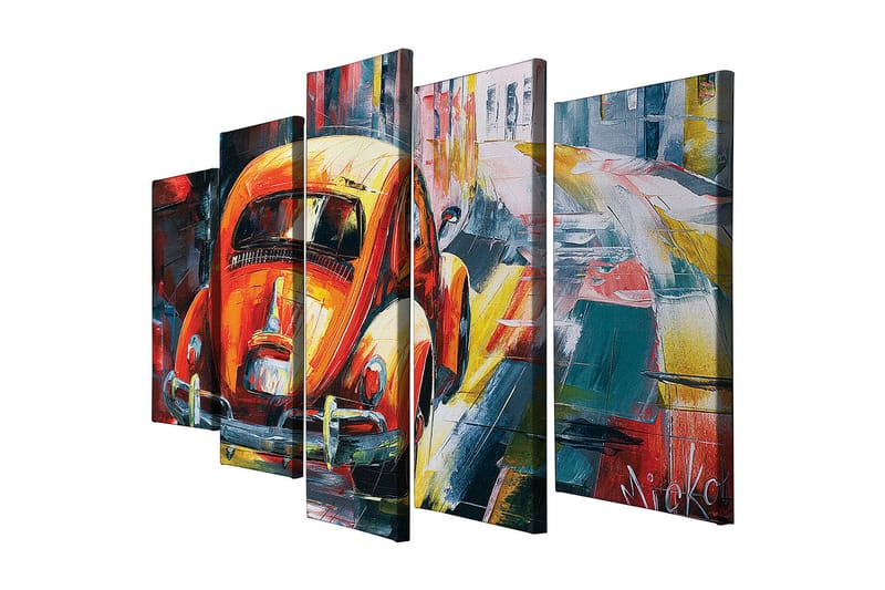 Dekorativ Canvasbilde 5 Deler - Flerfarget - Innredning - Bilder & kunst - Lerretsbilder