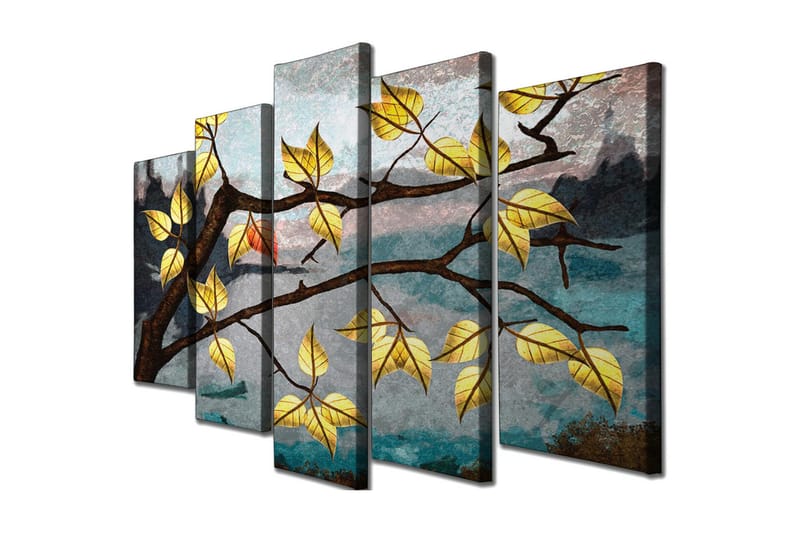 Dekorativ Canvasbilde 5 Deler - Flerfarget - Innredning - Bilder & kunst - Lerretsbilder