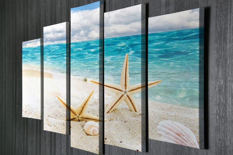 Dekorativ Canvasbilde 5 Deler - Flerfarget - Innredning - Bilder & kunst - Lerretsbilder