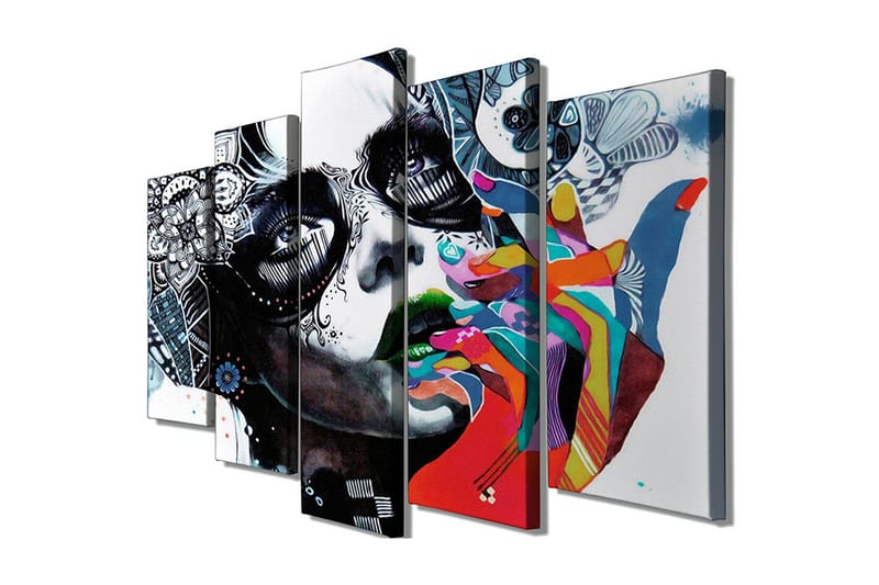 Dekorativ Canvasbilde 5 Deler - Flerfarget - Innredning - Bilder & kunst - Lerretsbilder