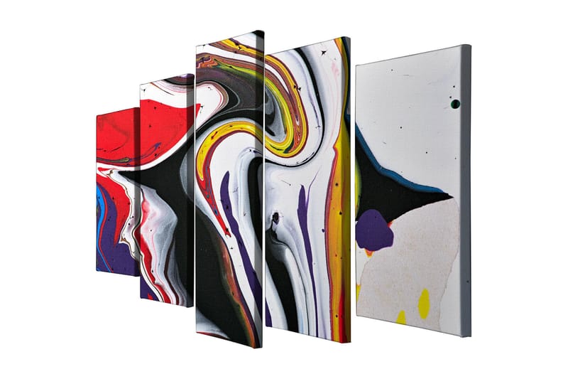 Dekorativ Canvasbilde 5 Deler - Flerfarget - Innredning - Bilder & kunst - Lerretsbilder