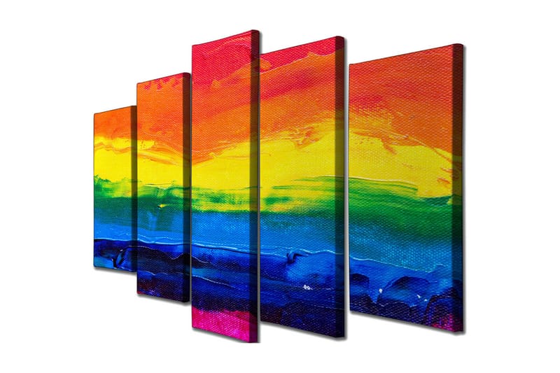 Dekorativ Canvasbilde 5 Deler - Flerfarget - Innredning - Bilder & kunst - Lerretsbilder