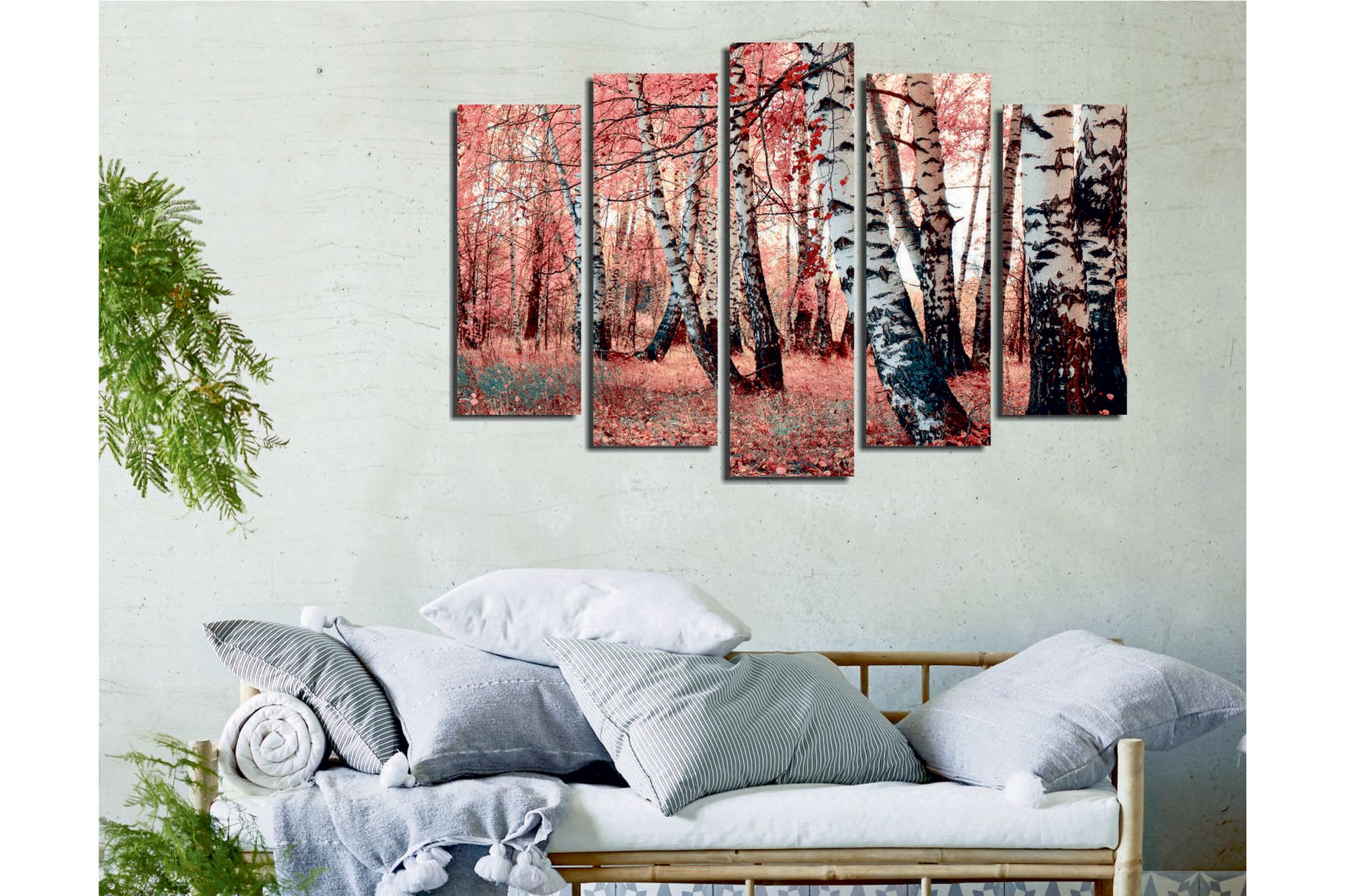 Dekorativ Canvasbilde 5 Deler - Flerfarget - Innredning - Bilder & kunst - Lerretsbilder