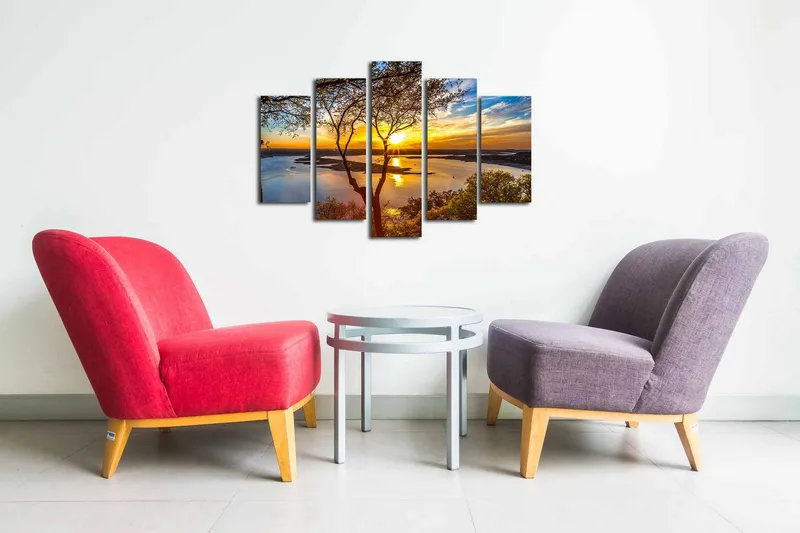 Dekorativ Canvasbilde 5 Deler - Flerfarget - Innredning - Bilder & kunst - Lerretsbilder