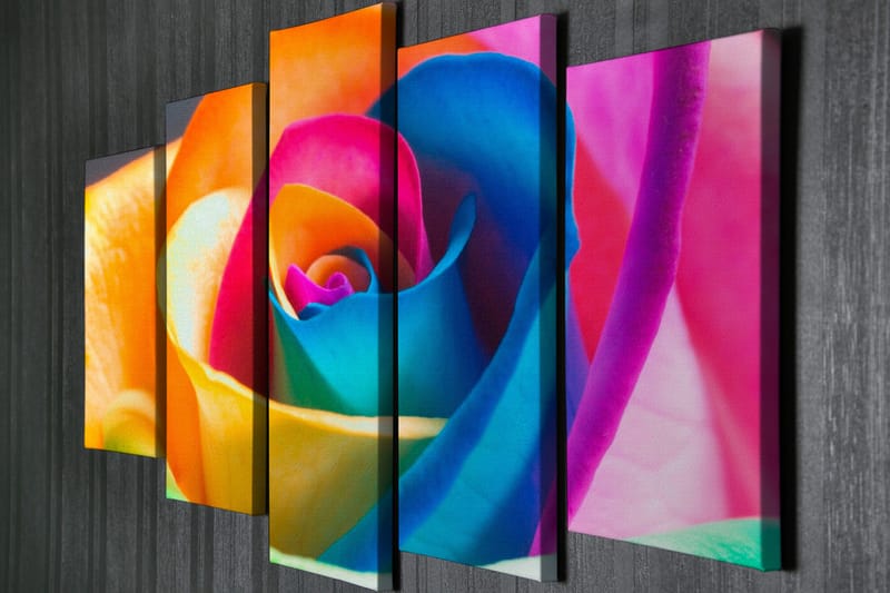 Dekorativ Canvasbilde 5 Deler - Flerfarget - Innredning - Bilder & kunst - Lerretsbilder