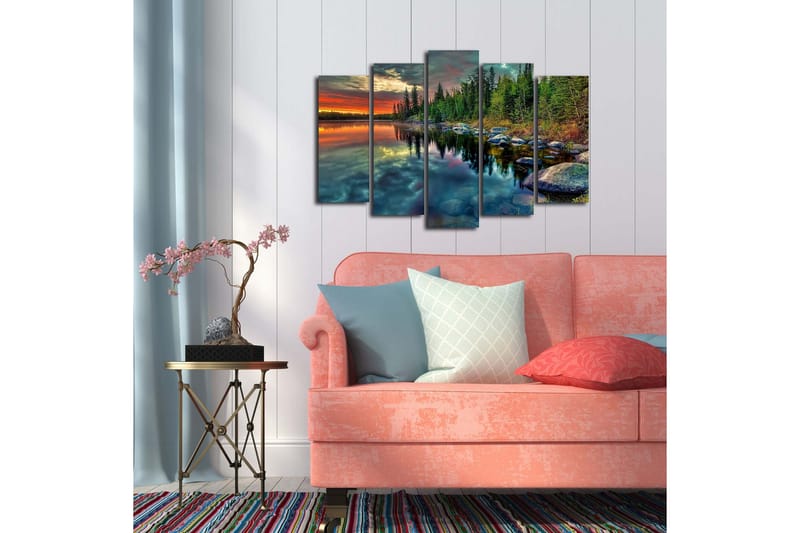 Dekorativ Canvasbilde 5 Deler - Flerfarget - Innredning - Bilder & kunst - Lerretsbilder
