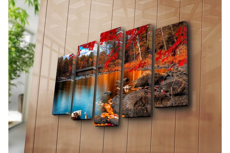 Dekorativ Canvasbilde 5 Deler - Flerfarget - Innredning - Bilder & kunst - Lerretsbilder
