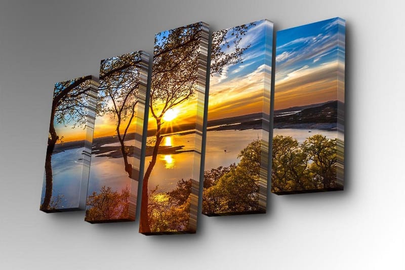 Dekorativ Canvasbilde 5 Deler - Flerfarget - Innredning - Bilder & kunst - Lerretsbilder