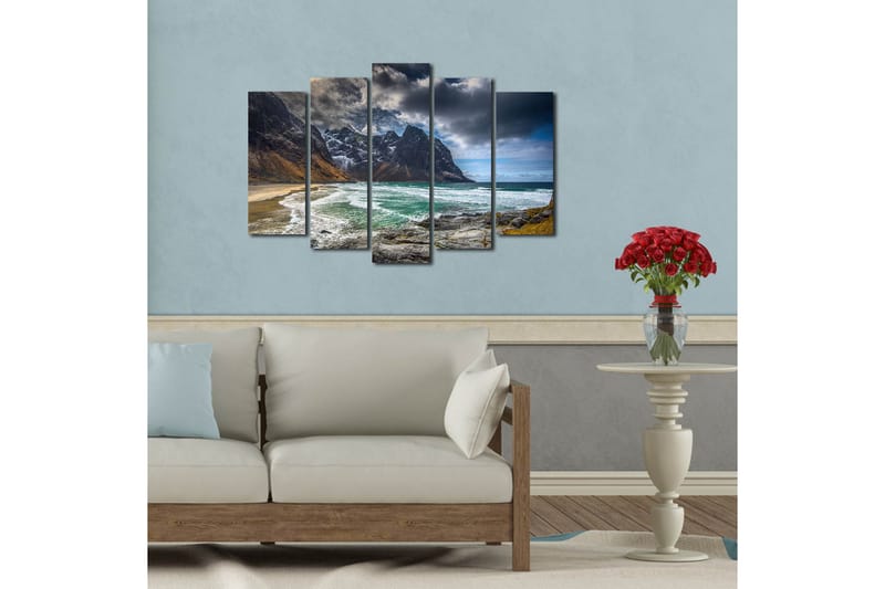Dekorativ Canvasbilde 5 Deler - Flerfarget - Innredning - Bilder & kunst - Lerretsbilder