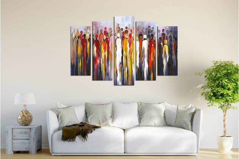 Dekorativ Canvasbilde 5 Deler - Flerfarget - Innredning - Bilder & kunst - Lerretsbilder
