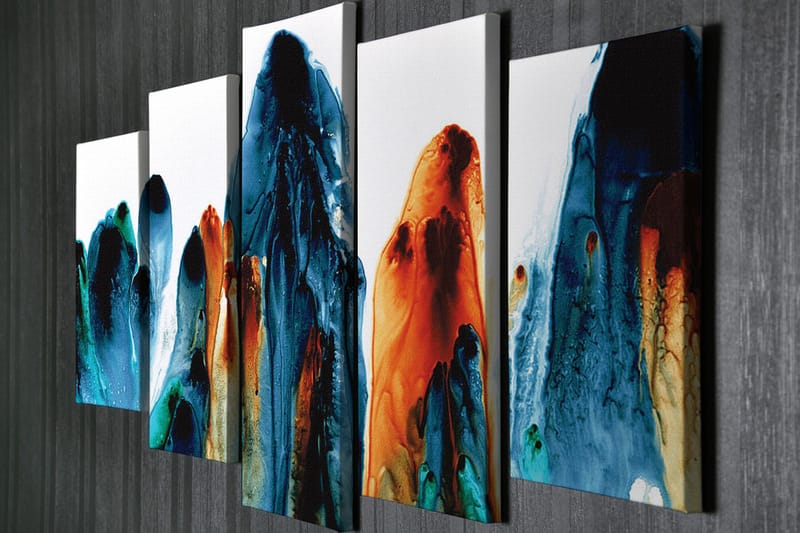 Dekorativ Canvasbilde 5 Deler - Flerfarget - Innredning - Bilder & kunst - Lerretsbilder