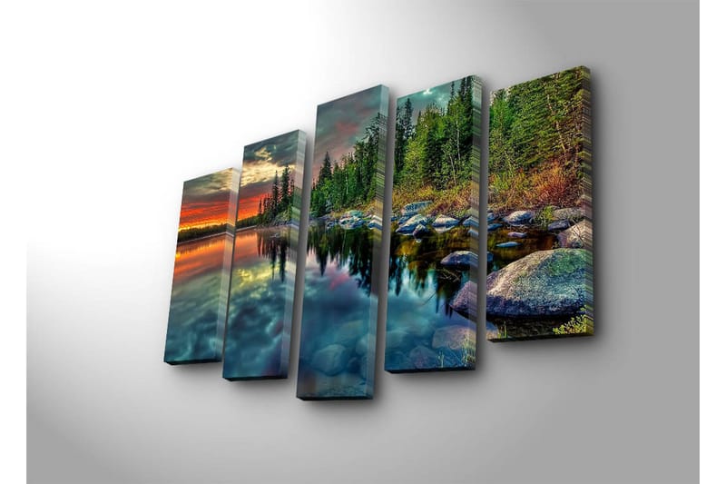 Dekorativ Canvasbilde 5 Deler - Flerfarget - Innredning - Bilder & kunst - Lerretsbilder