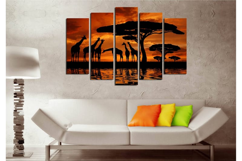 Dekorativ Canvasbilde 5 Deler - Flerfarget - Innredning - Bilder & kunst - Lerretsbilder