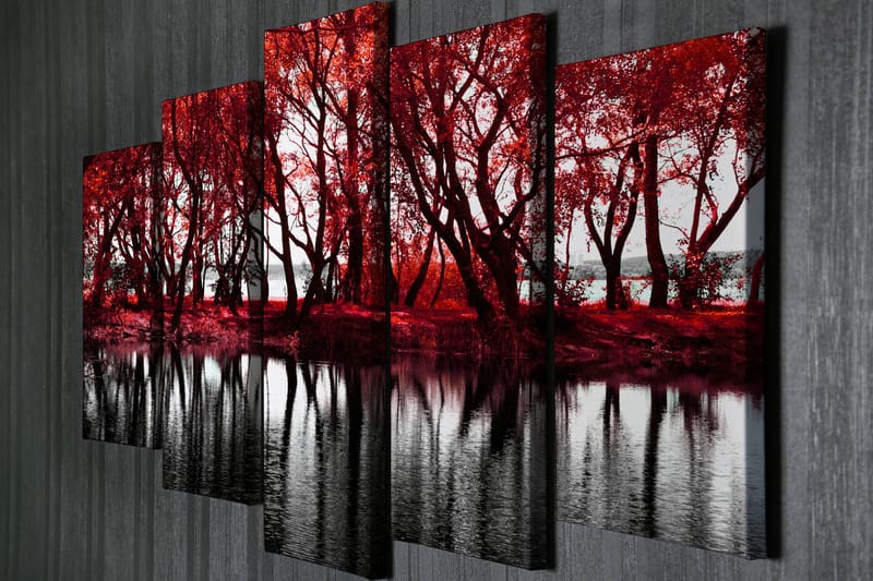 Dekorativ Canvasbilde 5 Deler - Flerfarget - Innredning - Bilder & kunst - Lerretsbilder