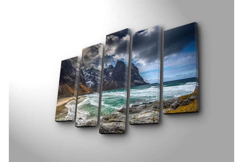 Dekorativ Canvasbilde 5 Deler - Flerfarget - Innredning - Bilder & kunst - Lerretsbilder