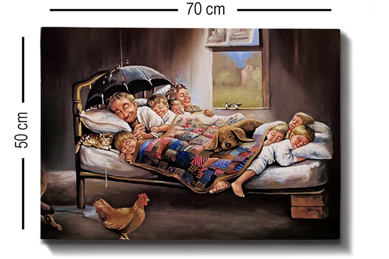 Dekorativ Canvasbilde 50x70 cm - Flerfarget - Innredning - Bilder & kunst - Lerretsbilder