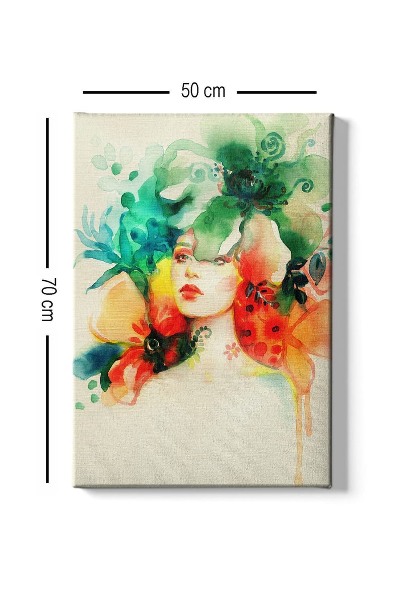 Dekorativ Canvasbilde 50x70 cm - Flerfarget - Innredning - Bilder & kunst - Lerretsbilder