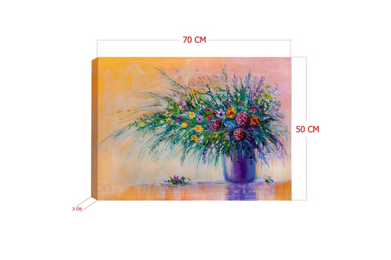 Dekorativ Canvasbilde 50x70 cm - Flerfarget - Innredning - Bilder & kunst - Lerretsbilder