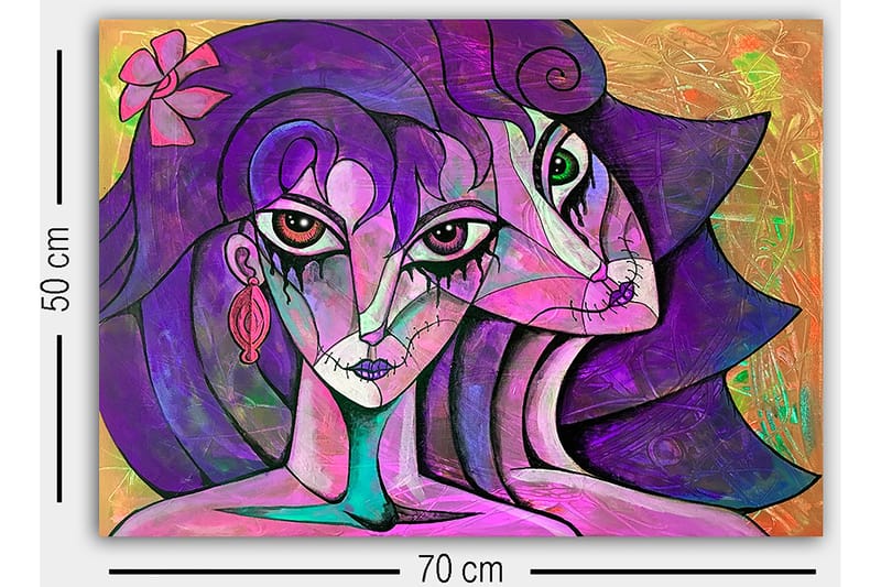 Dekorativ Canvasbilde 50x70 cm - Flerfarget - Innredning - Bilder & kunst - Lerretsbilder