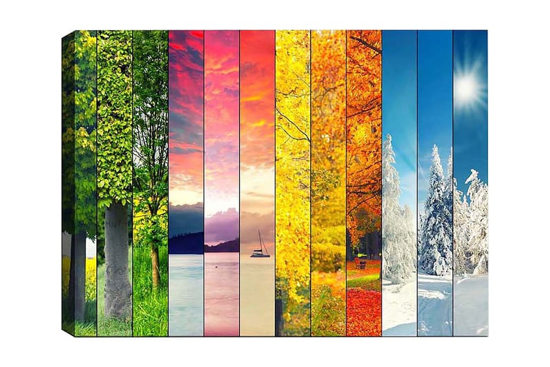 Dekorativ Canvasbilde 50x70 cm - Flerfarget - Innredning - Bilder & kunst - Lerretsbilder