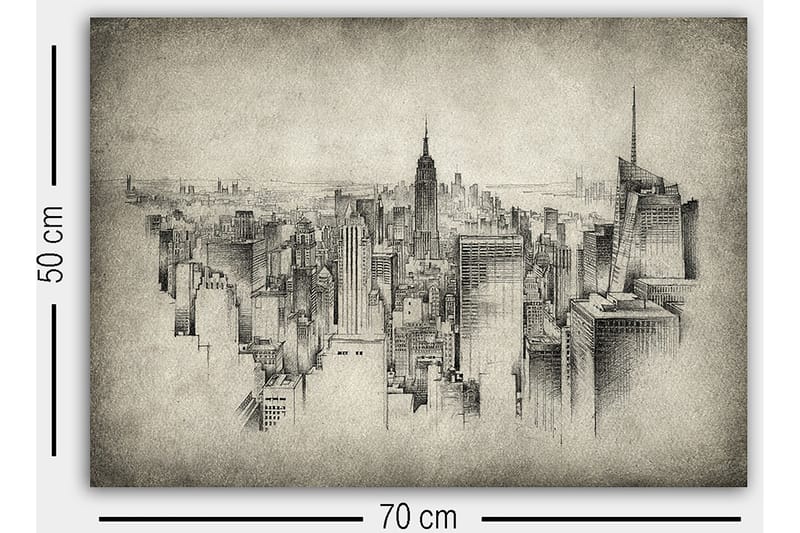 Dekorativ Canvasbilde 50x70 cm - Flerfarget - Innredning - Bilder & kunst - Lerretsbilder