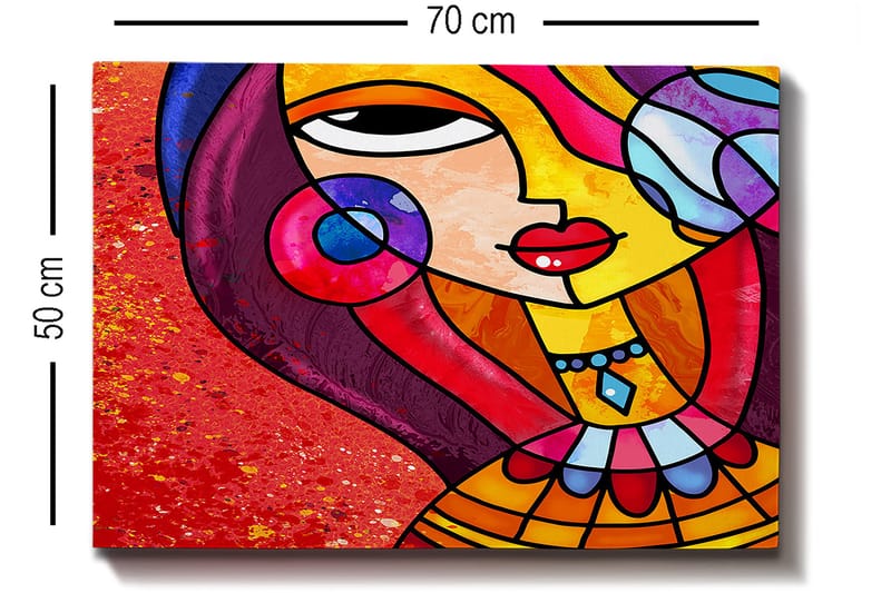 Dekorativ Canvasbilde 50x70 cm - Flerfarget - Innredning - Bilder & kunst - Lerretsbilder