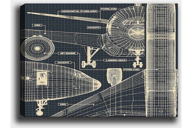 Dekorativ Canvasbilde 50x70 cm - Flerfarget - Innredning - Bilder & kunst - Lerretsbilder