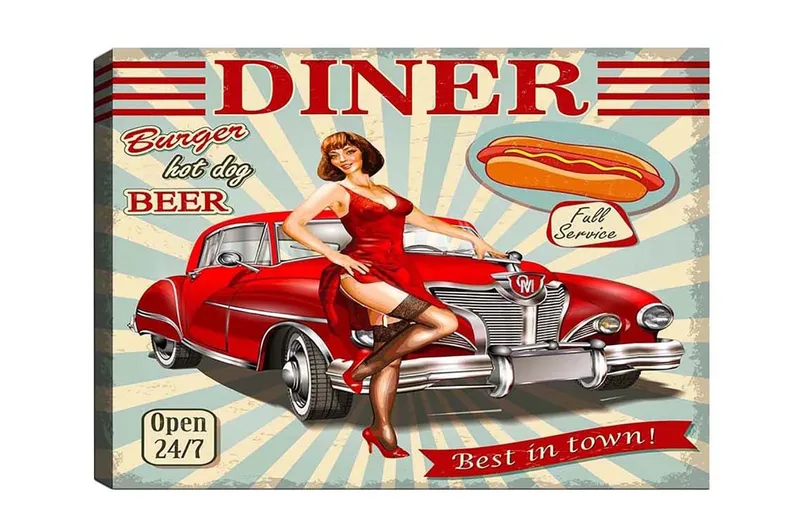 Dekorativ Canvasbilde 50x70 cm, Flerfarget