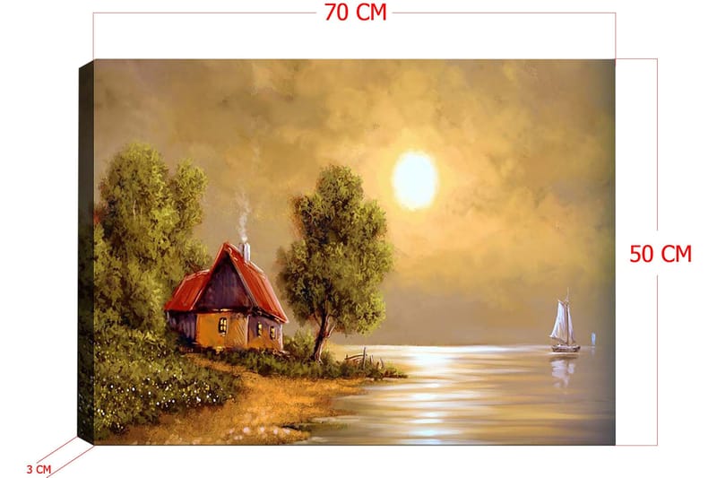 Dekorativ Canvasbilde 50x70 cm - Flerfarget - Innredning - Bilder & kunst - Lerretsbilder