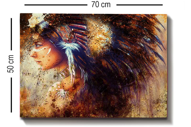 Dekorativ Canvasbilde 50x70 cm - Flerfarget - Innredning - Bilder & kunst - Lerretsbilder