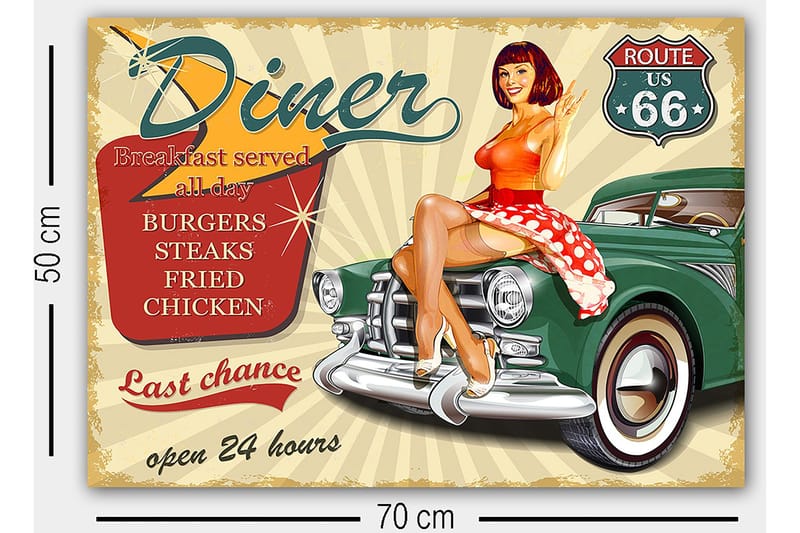 Dekorativ Canvasbilde 50x70 cm - Flerfarget - Innredning - Bilder & kunst - Lerretsbilder