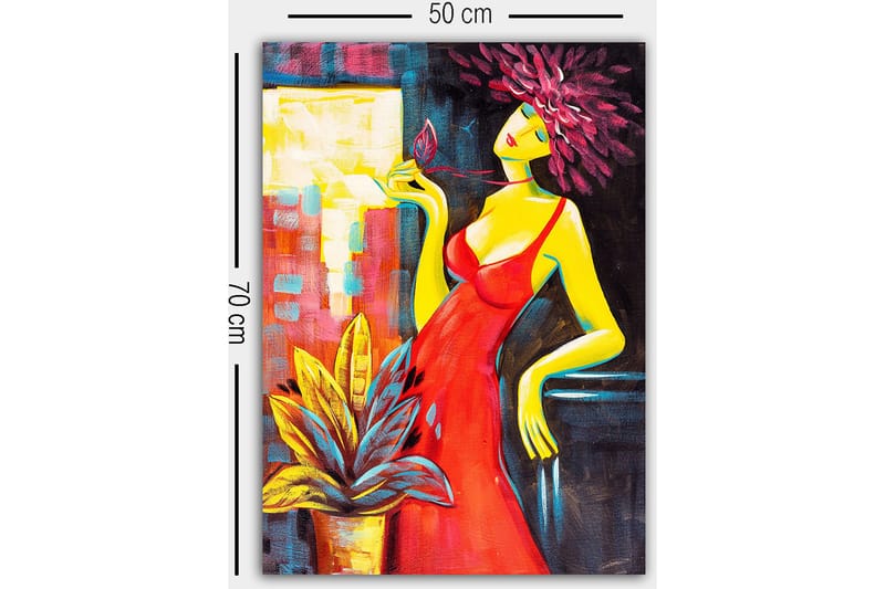 Dekorativ Canvasbilde 50x70 cm - Flerfarget - Innredning - Bilder & kunst - Lerretsbilder