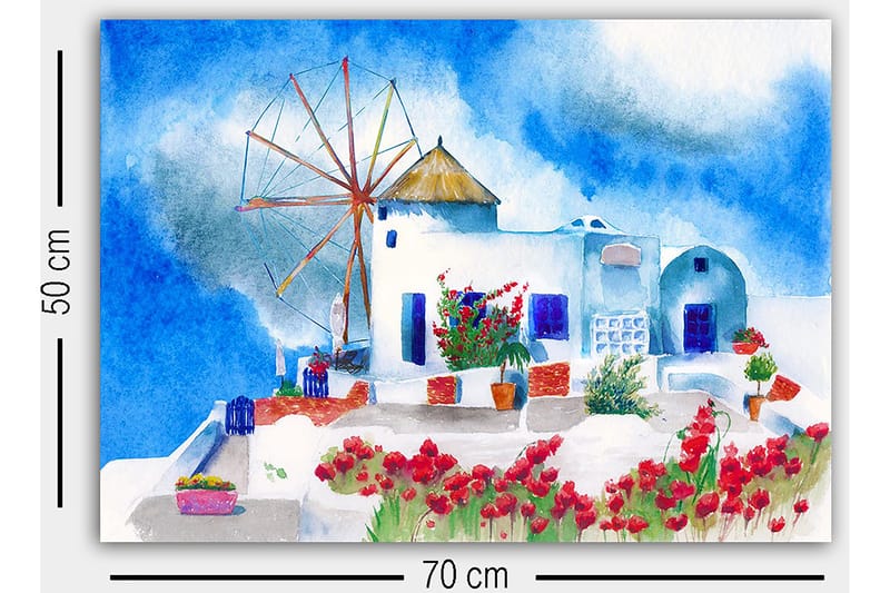 Dekorativ Canvasbilde 50x70 cm - Flerfarget - Innredning - Bilder & kunst - Lerretsbilder