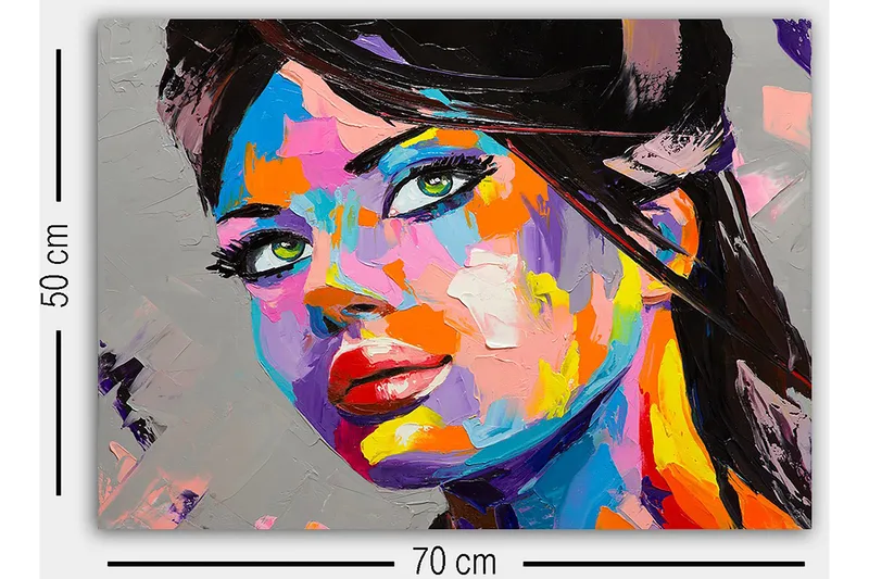 Dekorativ Canvasbilde 50x70 cm - Flerfarget - Innredning - Bilder & kunst - Lerretsbilder