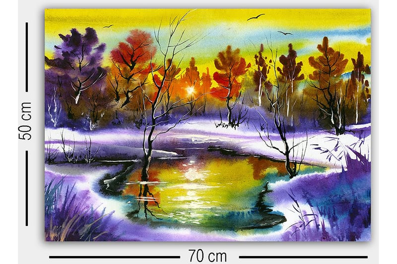 Dekorativ Canvasbilde 50x70 cm - Flerfarget - Innredning - Bilder & kunst - Lerretsbilder