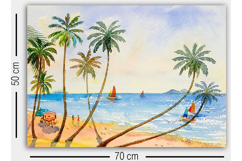 Dekorativ Canvasbilde 50x70 cm - Flerfarget - Innredning - Bilder & kunst - Lerretsbilder