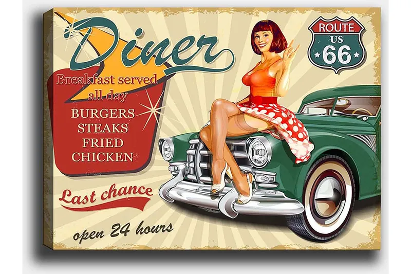 Dekorativ Canvasbilde 50x70 cm - Flerfarget - Innredning - Bilder & kunst - Lerretsbilder