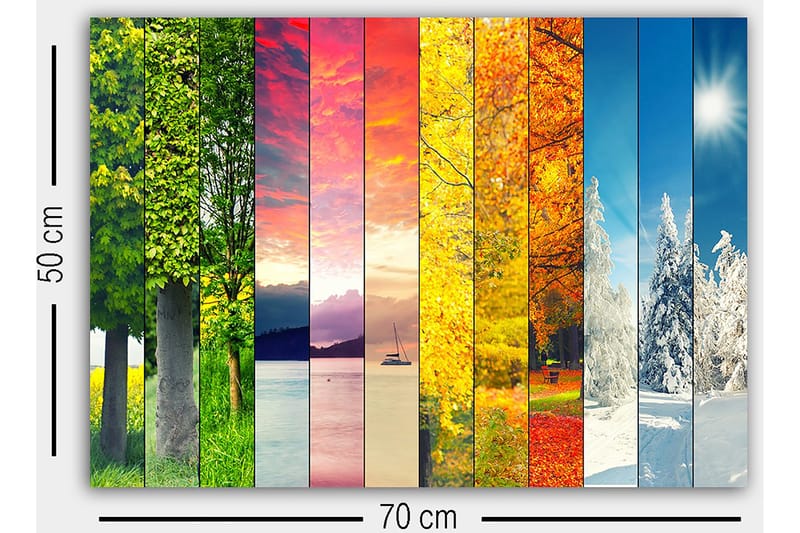 Dekorativ Canvasbilde 50x70 cm - Flerfarget - Innredning - Bilder & kunst - Lerretsbilder