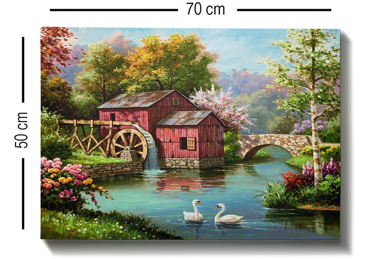 Dekorativ Canvasbilde 50x70 cm - Flerfarget - Innredning - Bilder & kunst - Lerretsbilder