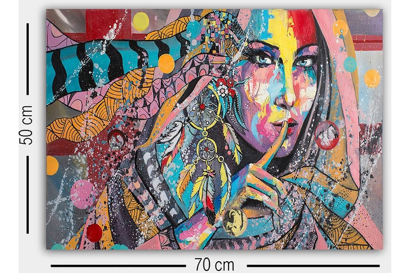 Dekorativ Canvasbilde 50x70 cm - Flerfarget - Innredning - Bilder & kunst - Lerretsbilder