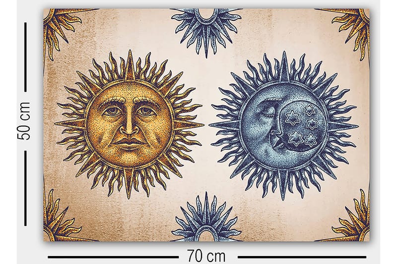 Dekorativ Canvasbilde 50x70 cm - Flerfarget - Innredning - Bilder & kunst - Lerretsbilder