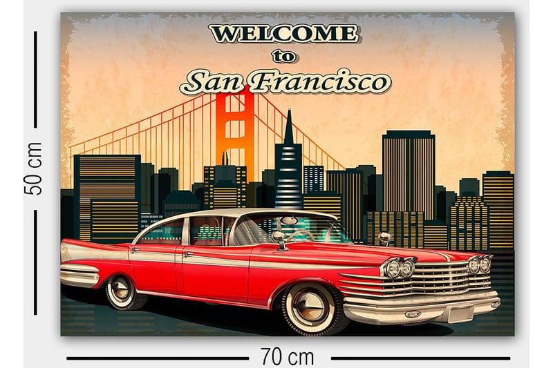 Dekorativ Canvasbilde 50x70 cm - Flerfarget - Innredning - Bilder & kunst - Lerretsbilder