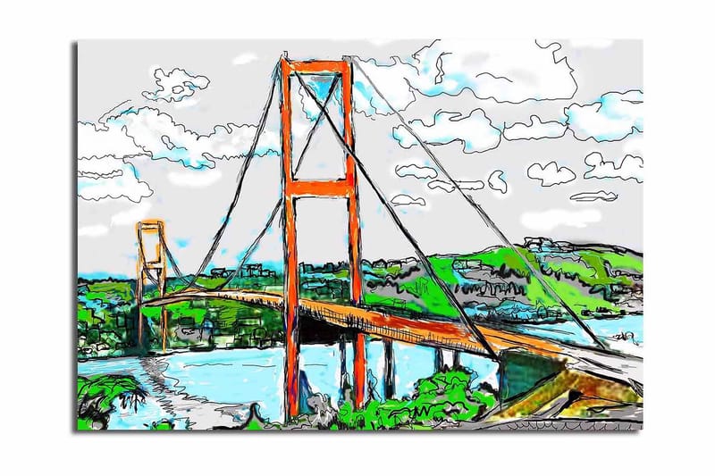 Dekorativ Canvasbilde - Flerfarget - Innredning - Bilder & kunst - Lerretsbilder