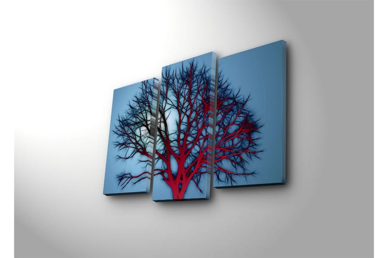 Dekorativ Canvasbilde LED-belysning 3 Deler - Flerfarget - Innredning - Bilder & kunst - Lerretsbilder